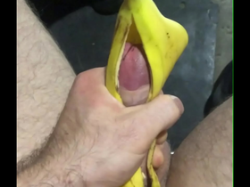 A dangerous criminal is fucking a banana! dirty russian talk! moans! verbal humiliation